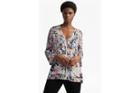 French Connection Delphine Crepe Mix V Neck Top
