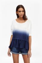 French Connection Dip Dye Knitted Tasselled Jumper