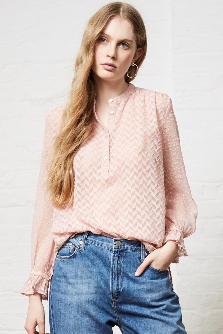 Fcus Corsica Sheer Pop Over Blouse