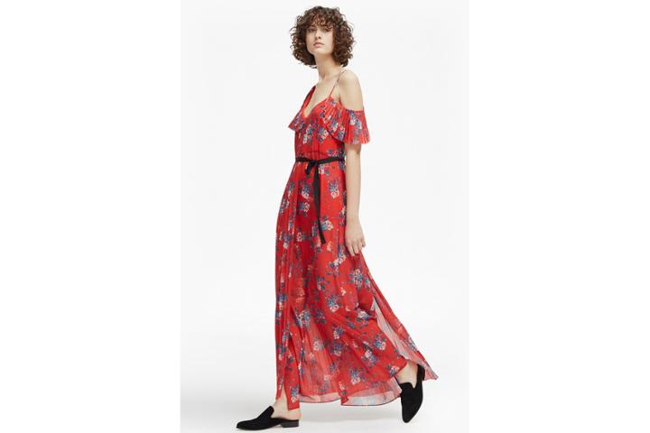 French Connection Kioa Drape Strappy Maxi Dress
