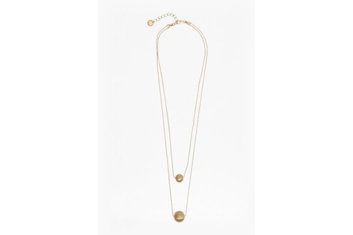 French Connection Double Ball Necklace