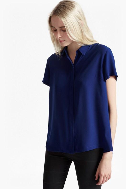 French Connection Classic Crepe Short Sleeve Shirt