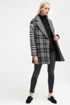 French Connenction Belinda Check Slouchy Coat