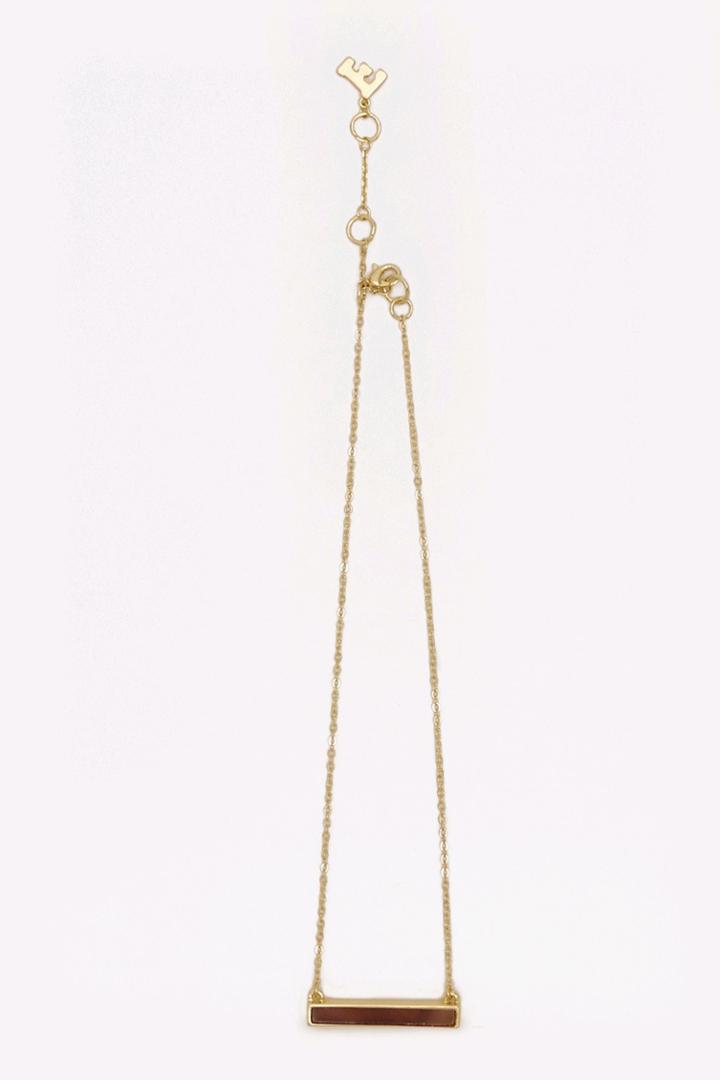 French Connection 16.5 Inch Bar Pendant Necklace