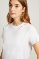 French Connenction Live In The Present Slogan T-shirt
