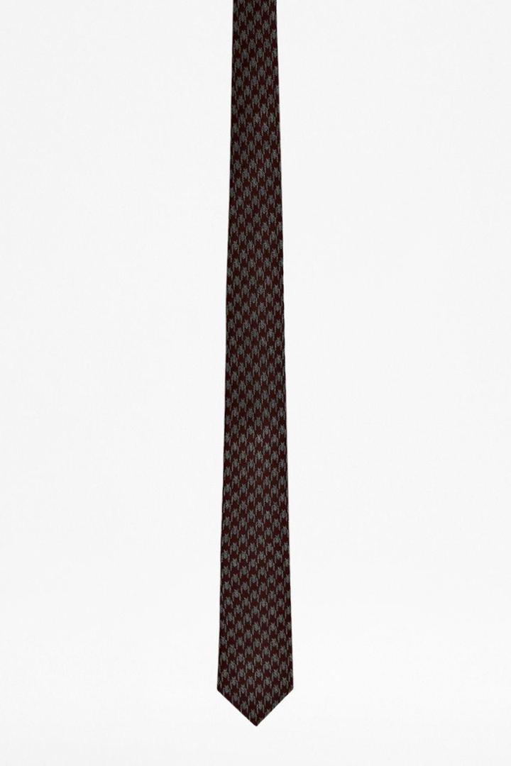 Dogtooth Wool Tie
