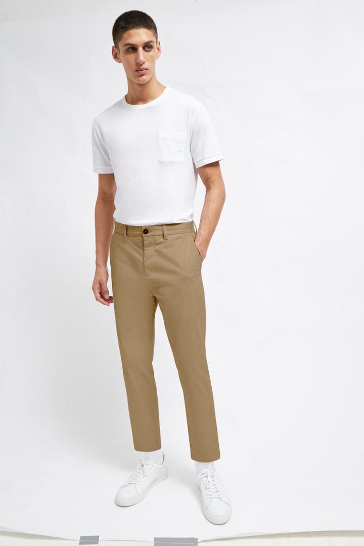 French Connenction Machine Stretch Crop Tapered Trousers