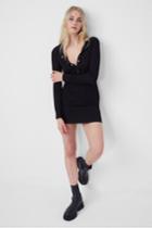 French Connection Paze Ribbed Jersey Button Down Dress