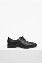 French Connection Maci Embroidered Leather Brogues