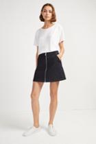 French Connenction Raisa Shine Denim Mini Skirt