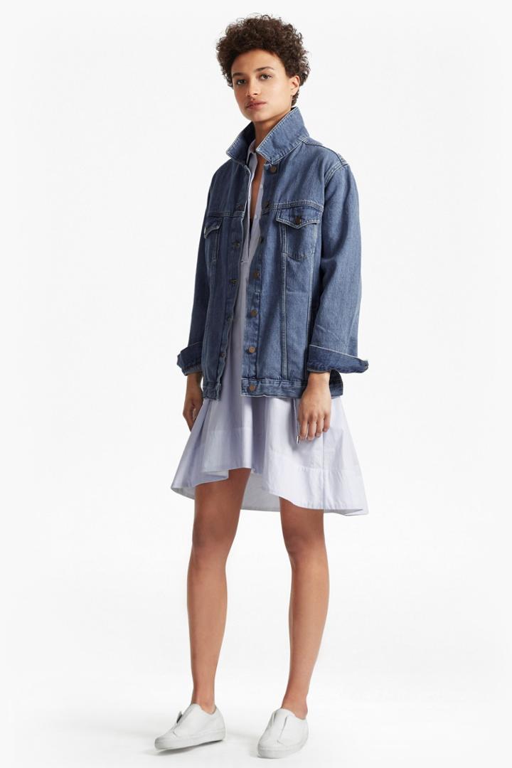 French Connection Slouchy Western Boyfriend Denim Jacket