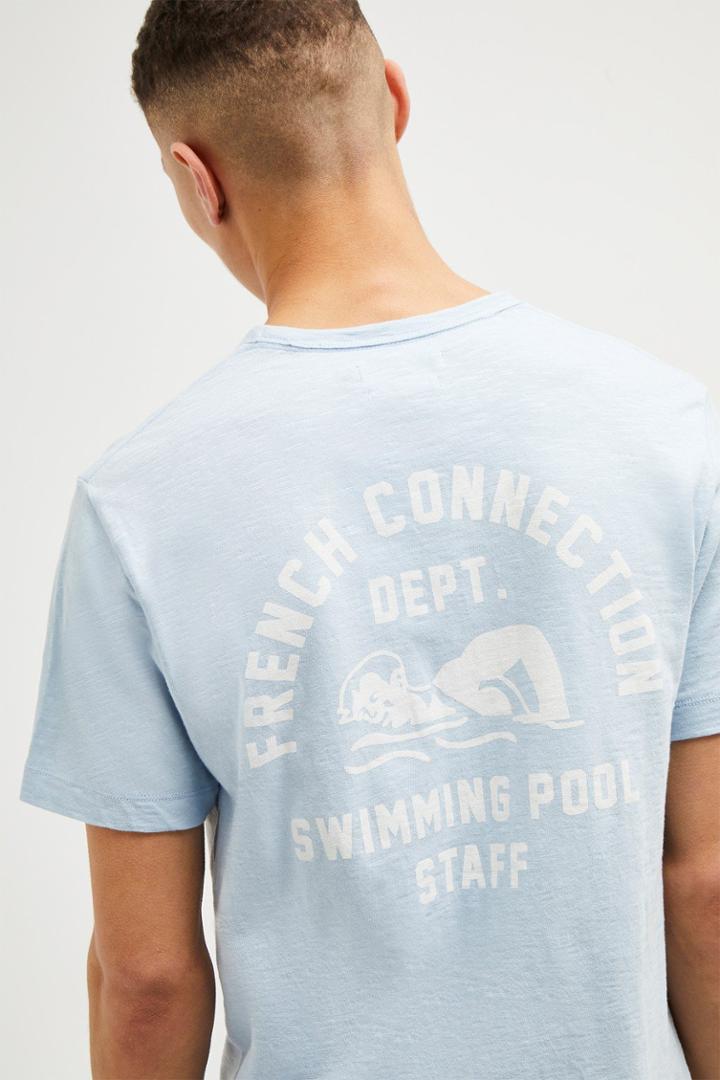 French Connenction Printed Swimming Slogan T Shirt