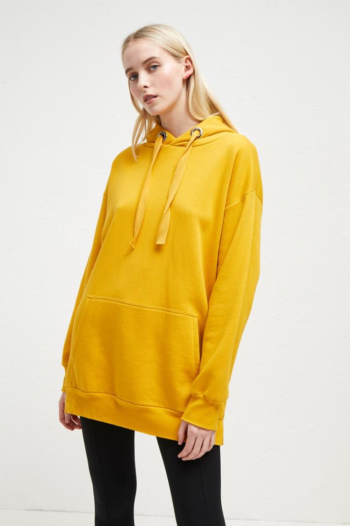 French Connenction Alvar Sweat Jersey Long Hoodie