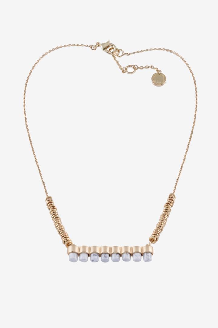 French Connection 18 Tube Bar Pendant Necklace
