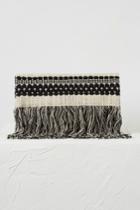 French Connection Kala Woven Fringed Clutch