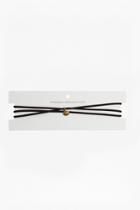 French Connection Skinny Suede Multi Wrap Choker With Ball