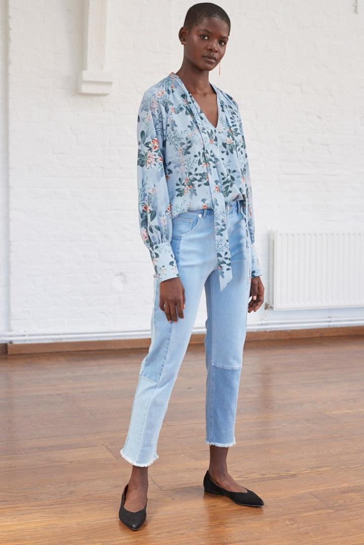 French Connenction Kioa Crepe Tie Neck Top