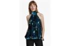 French Connection Lisette Olivie Velvet Halter Neck Top