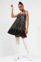 French Connection Estari Ombre Swing Sequin Dress