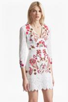 French Connection Legere Lace Floral Embroidered Dress