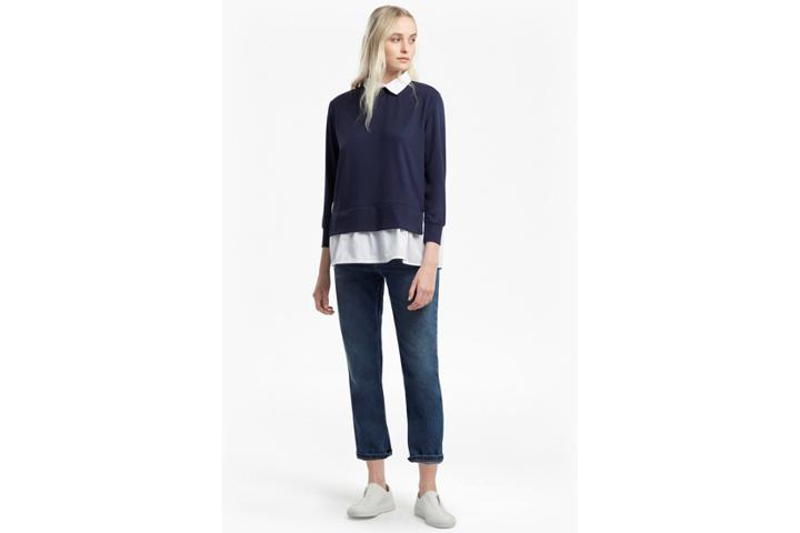 French Connection Fresh Jersey Pleated Back Jumper