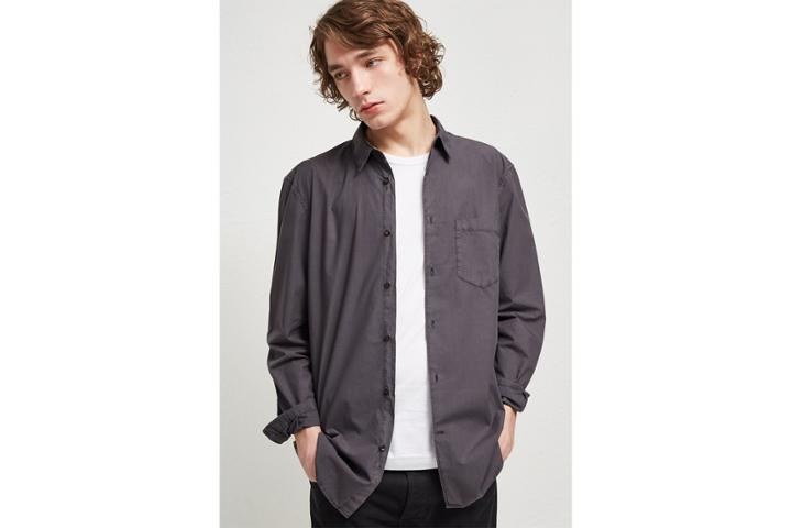 French Connection Garment Dye Poplin Shirt