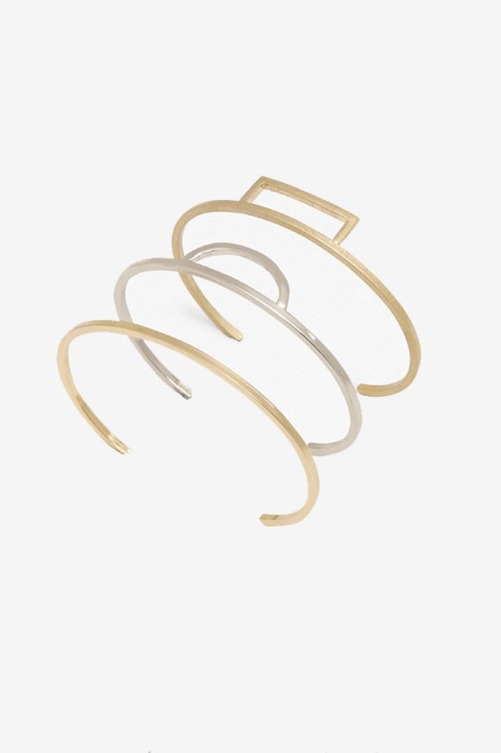 French Connection 3 Piece Cut Out Cuffs Set
