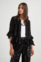 French Connenction Alodia Sequin Cropped Jacket