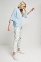 French Connenction Beka Sheer Rib High Neck Top