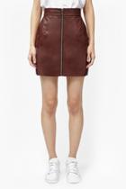 French Connection Atlantic Faux Leather Mini Skirt