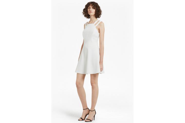 French Connection Whisper Light Strappy Flard Dress