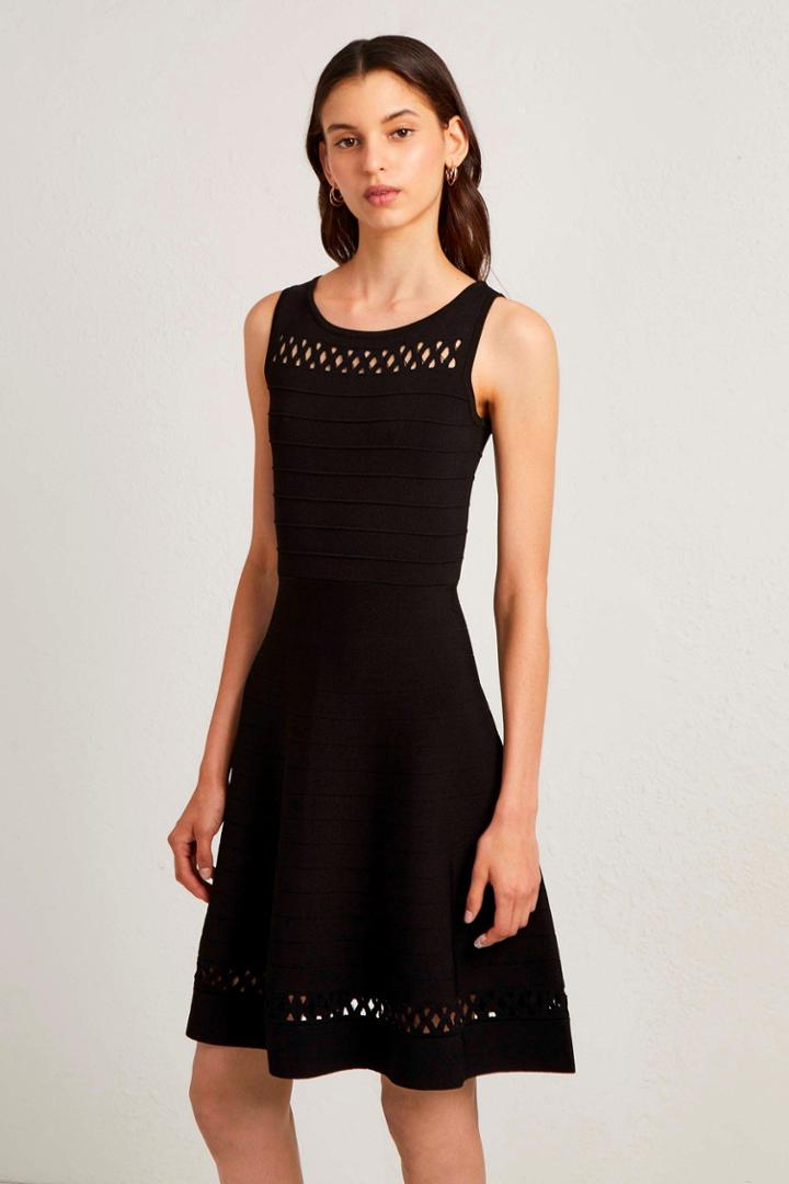 Fcus Kai Crepe Knit Fit And Flare Dress