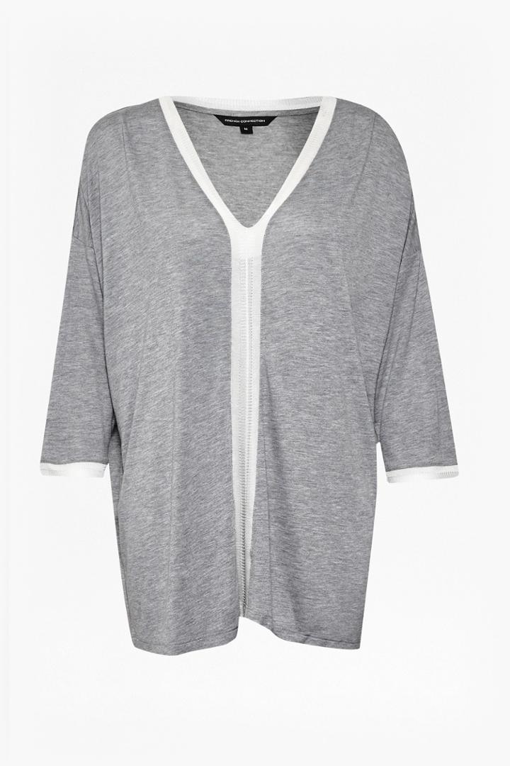 French Connection Knit Nat Oversized Top