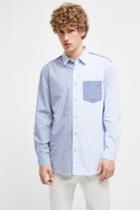 French Connenction Patchwork Stripe Shirt