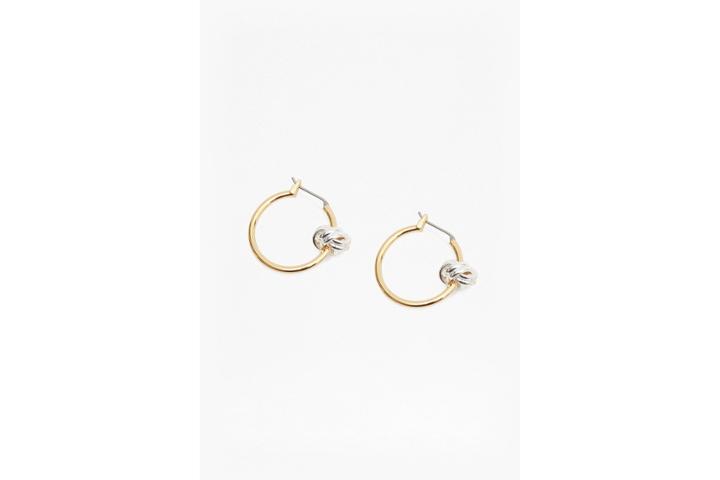French Connection Knot Hoop Earrings
