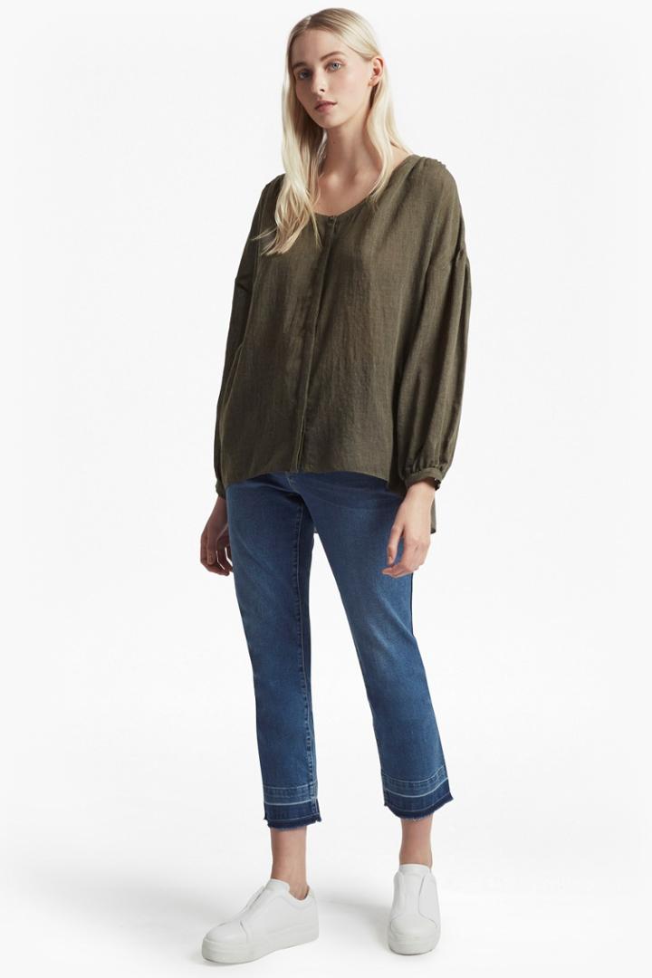 French Connenction Betsy Draped Scoop Neck Top