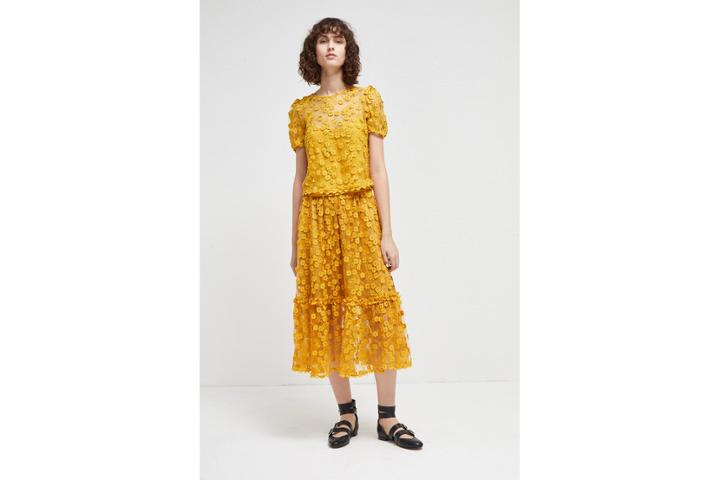 French Connection Caballo Lace Flared Skirt