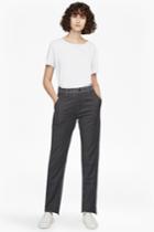 Fcus Pinstripe Mash Up High Rise Straight Jeans
