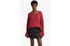 French Connection Tie Wrist Scoop Neck Knit Jumper