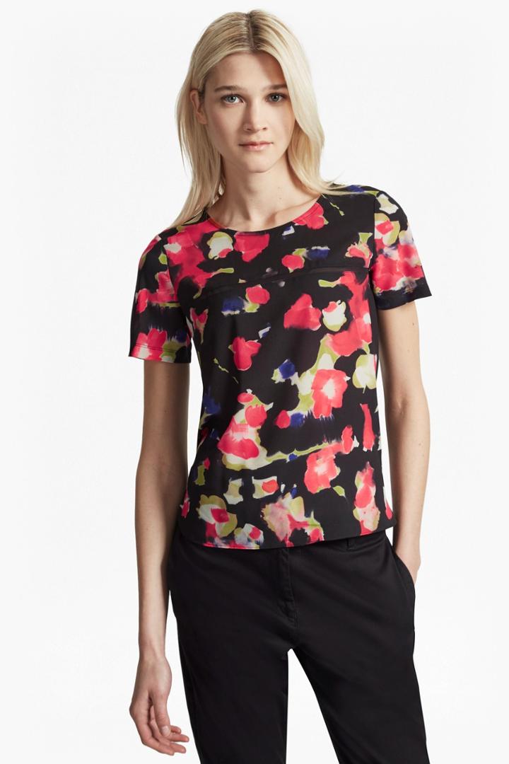 French Connection Bella Crepe Light Floral Top