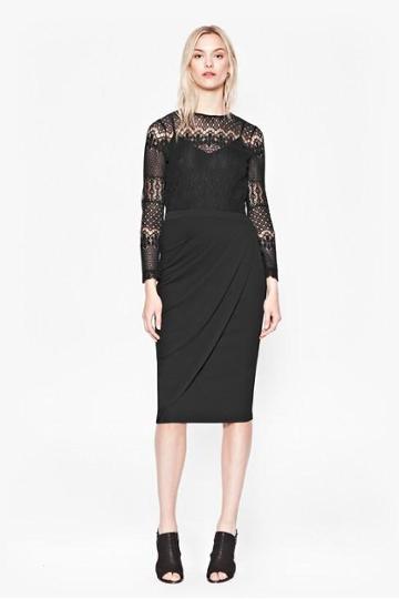 French Connection Lace Draped Dress
