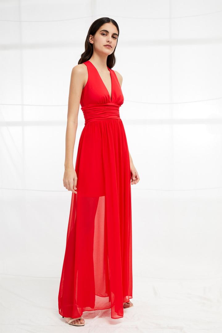 Fcus Andros Jersey Halter Maxi Dress