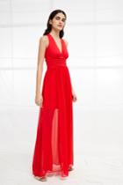 Fcus Andros Jersey Halter Maxi Dress