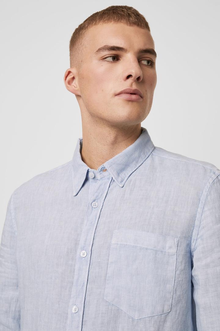  Long Sleeved Linen Shirt