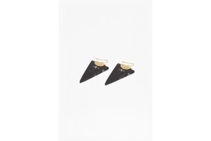 French Connection Semi Precious Triangle Earring