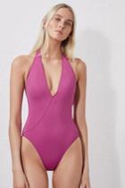 French Connenction Halter Neck One-piece Swimsuit