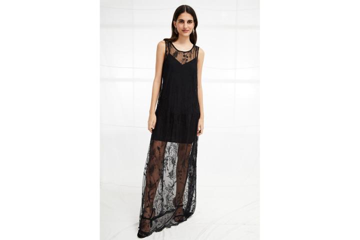 French Connection Pemba Stitch Lace Maxi Dress