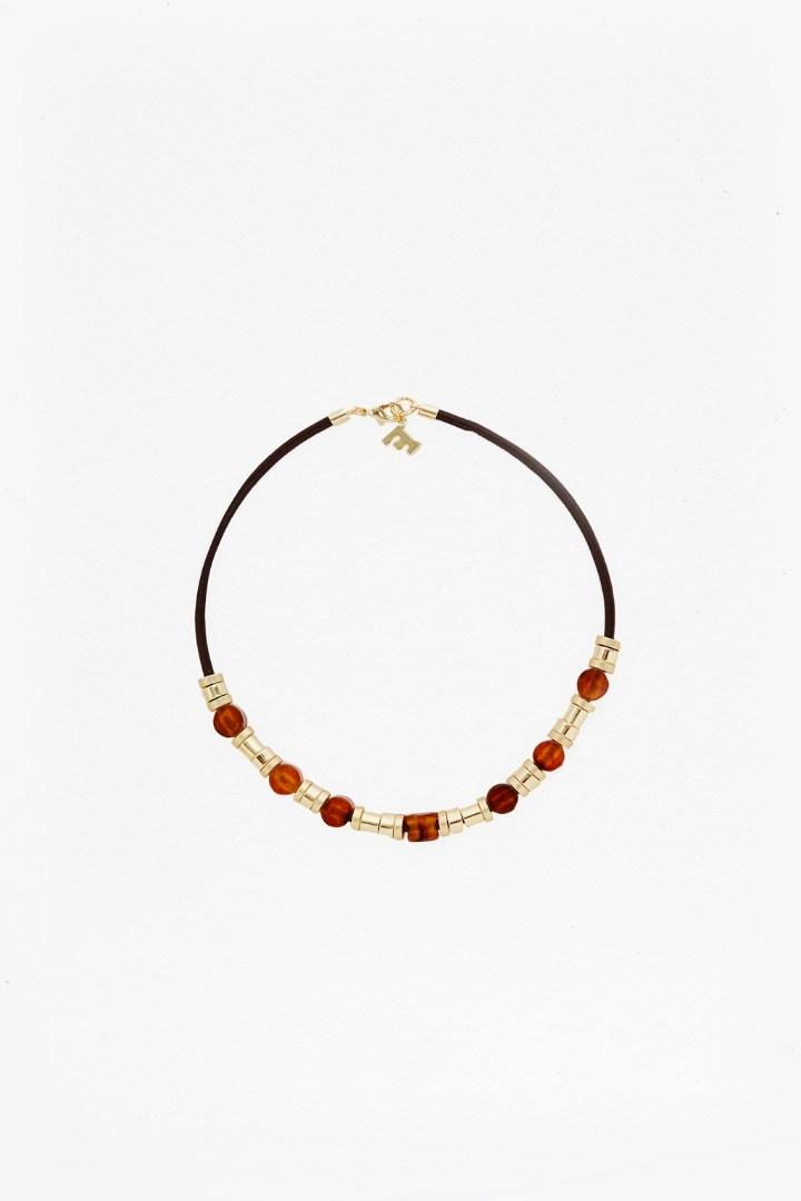 French Connection 18 Inch Beaded Cord Necklace