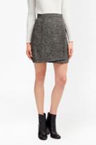 French Connection Rupert Tweed Wrap Mini Skirt