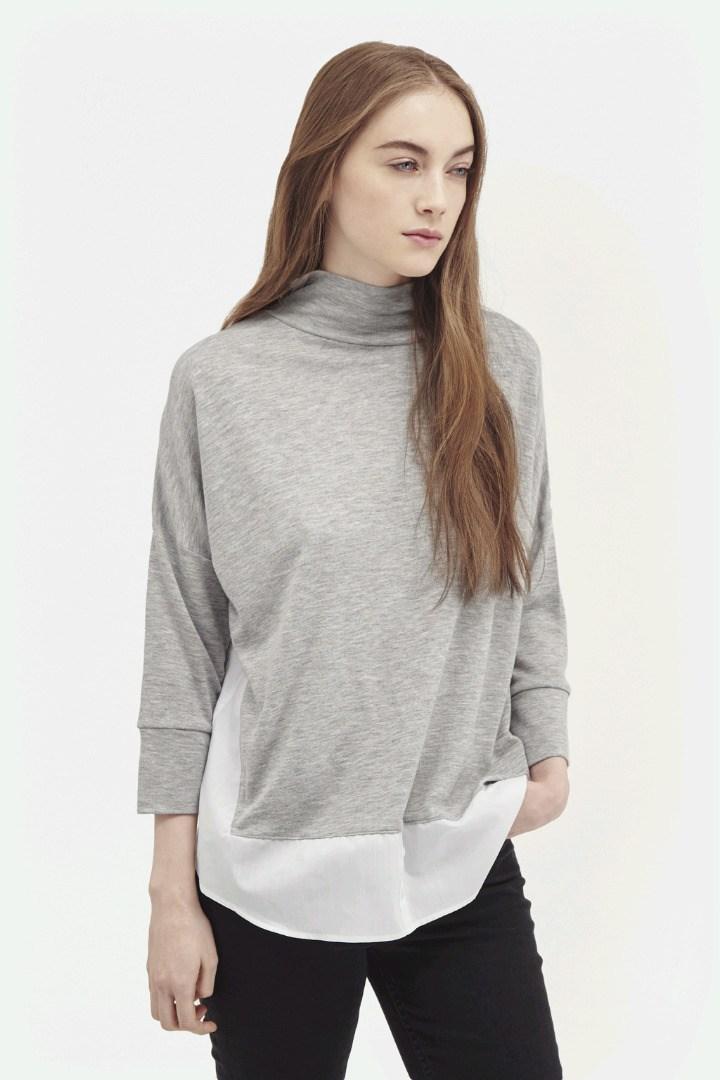 French Connection Fresh Jersey Shirt Detail Jumper